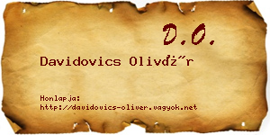 Davidovics Olivér névjegykártya